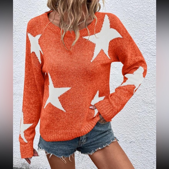 Stars print sweater top - Picture 3 of 16